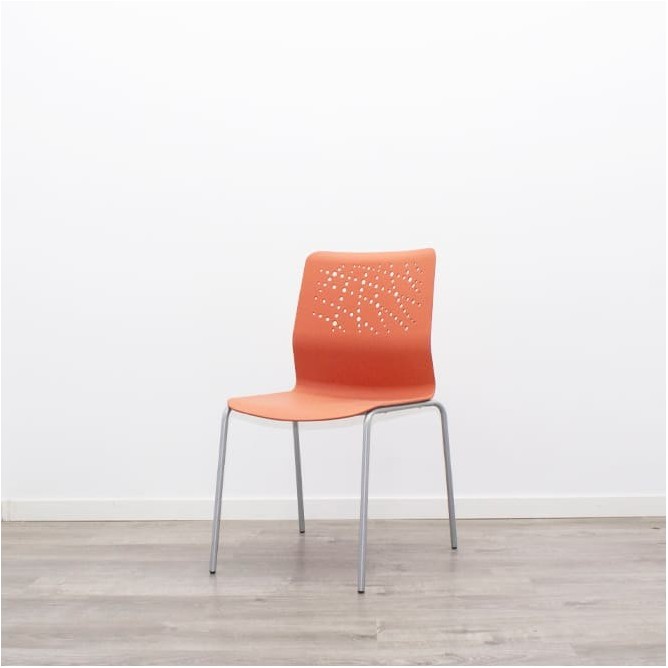 Silla colectividad en polipropileno rojo, verde o naranja-Mercaoficina
