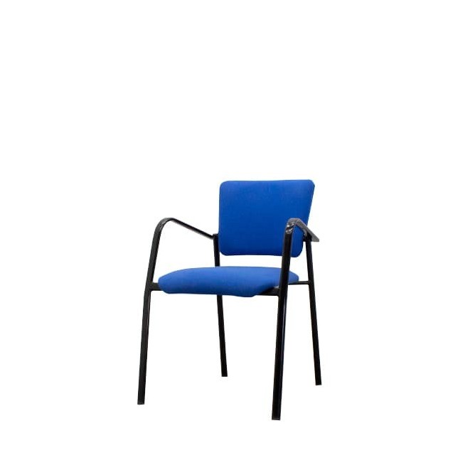 Silla confidente azul y estructura negra