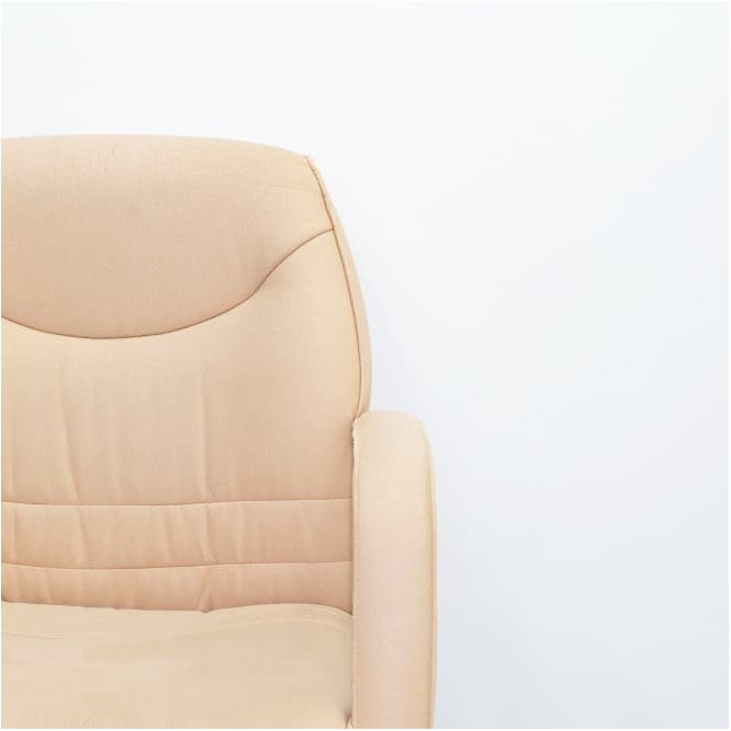 Silla confidente napel beige con base patín negra