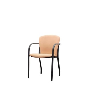Silla confidente en napel beige con 4 patas en negro