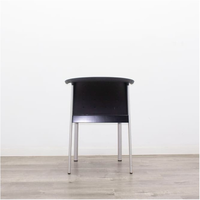 Silla confidente en verde y negro de 4 patas