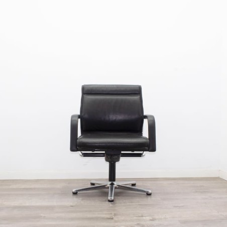 Silla confidente giratoria napel negro con topes