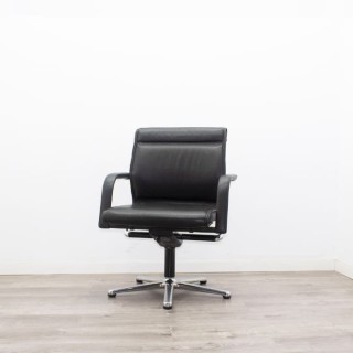 Silla confidente giratoria napel negro con topes 2