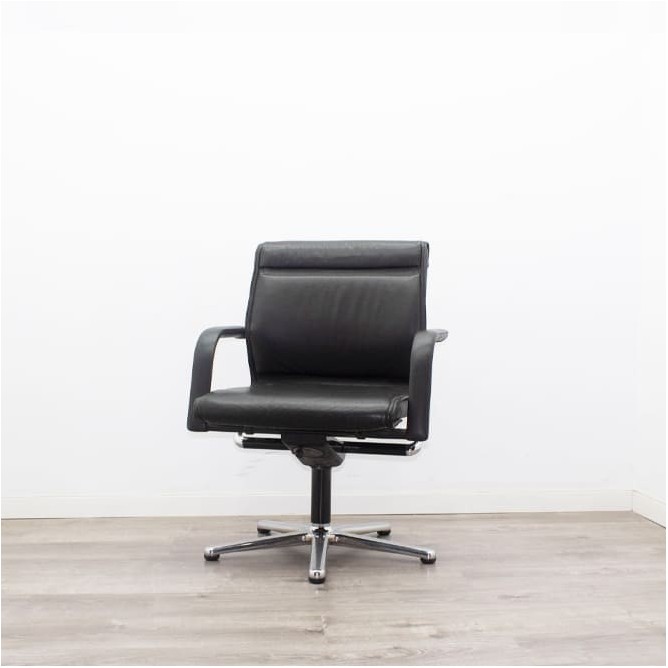 Silla confidente giratoria napel negro con topes