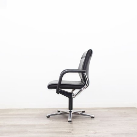 Silla confidente giratoria napel negro con topes