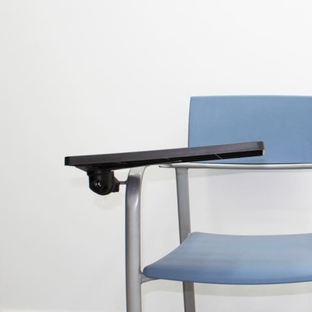 Silla confidente con pala de PVC azul