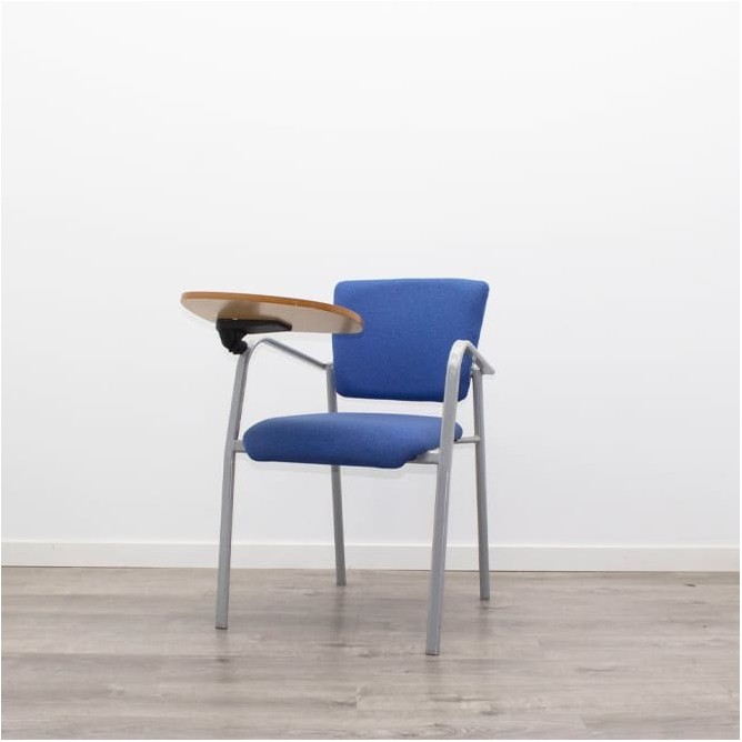 Silla confidente con pala tapizado azul