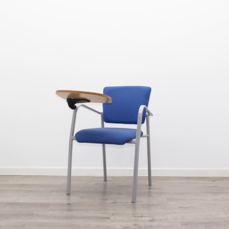 Silla confidente con pala tapizado azul