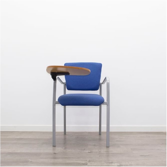 Silla confidente con pala tapizado azul