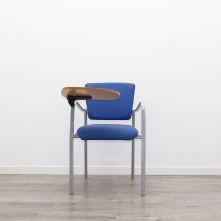 Silla confidente con pala tapizado azul