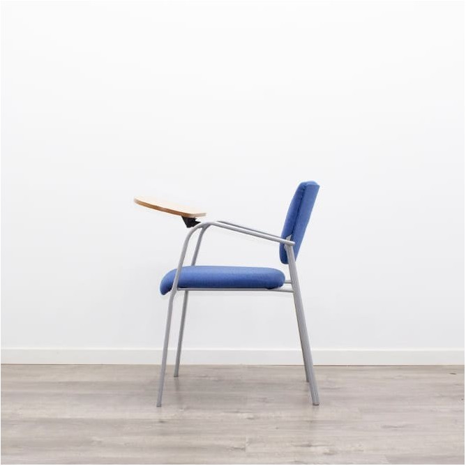 Silla confidente con pala tapizado azul