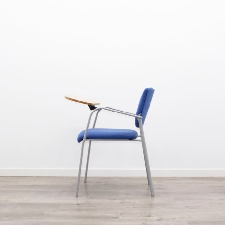 Silla confidente con pala tapizado azul