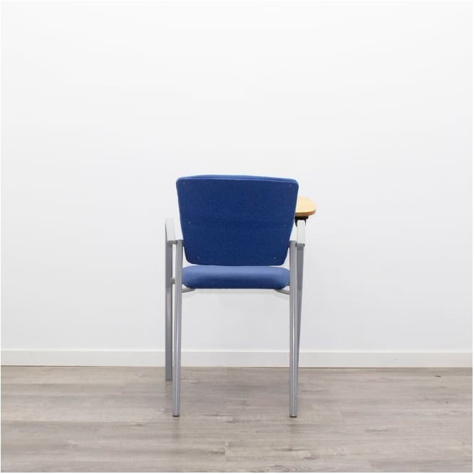 Silla confidente con pala tapizado azul