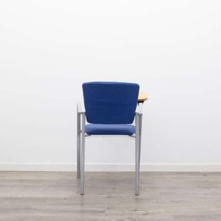 Silla confidente con pala tapizado azul