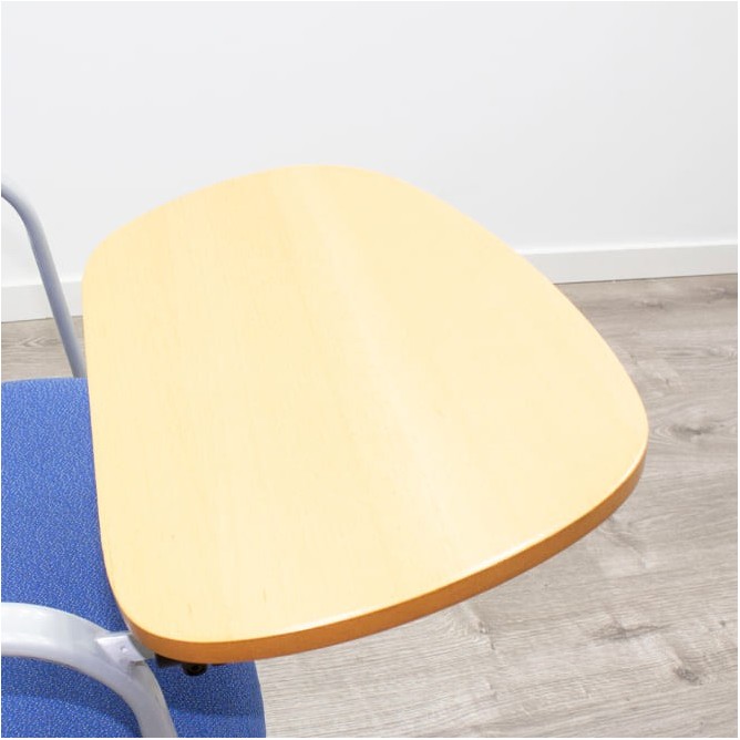 Silla confidente con pala tapizado azul