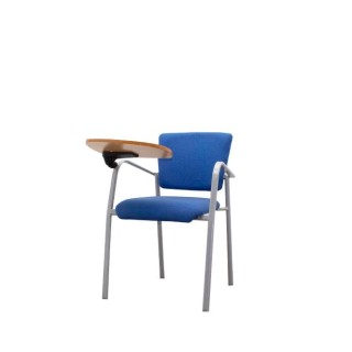 Silla confidente con pala tapizado azul