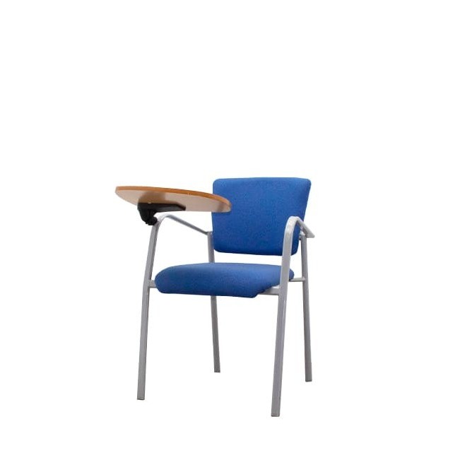 Silla confidente con pala tapizado azul