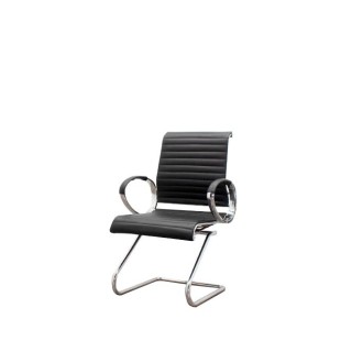 Silla confidente en napel negro con brazos
