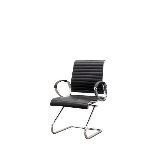 Silla confidente en napel negro con brazos