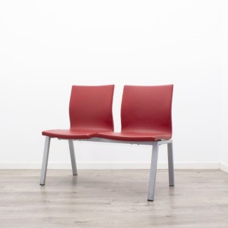Bancada de 2 plazas en napel rojo de 101cm 2
