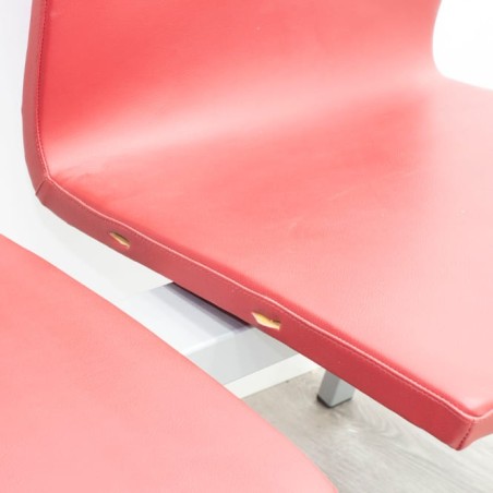 Bancada de 2 plazas en napel rojo de 101cm