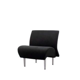 Sillón de espera negro sin brazos