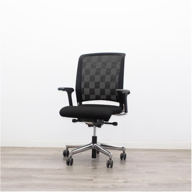 Conjunto silla operativa y 2 sillas confidentes en negro