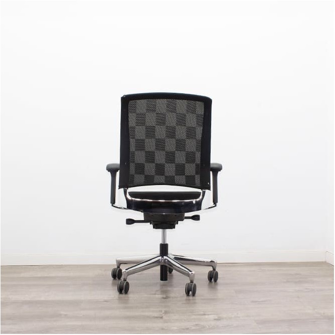 Conjunto silla operativa y 2 sillas confidentes en negro
