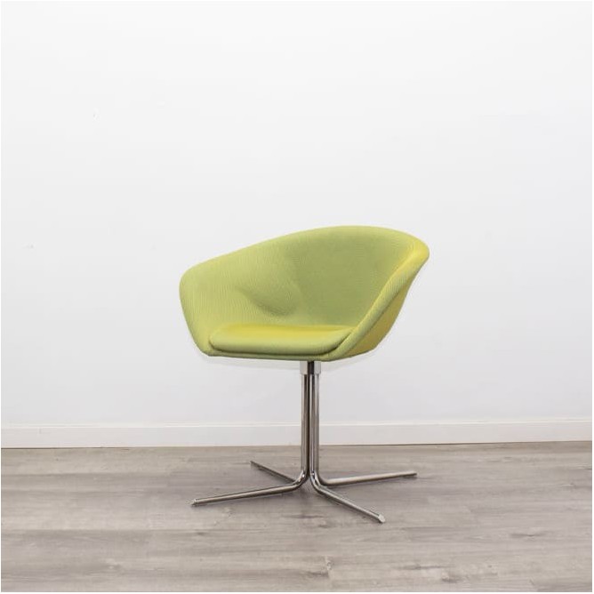 Sillón de espera giratorio en verde lima