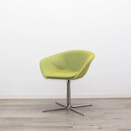 Sillón de espera giratorio en verde lima