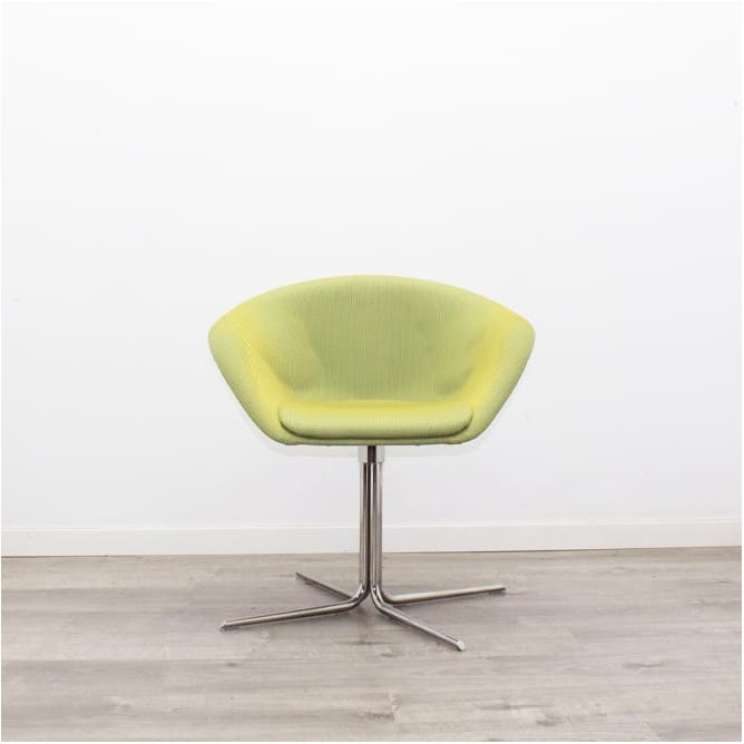 Sillón de espera giratorio en verde lima