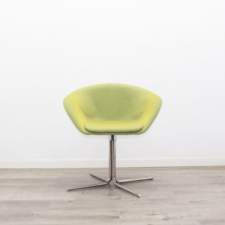 Sillón de espera giratorio en verde lima