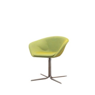 Sillón de espera giratorio en verde lima
