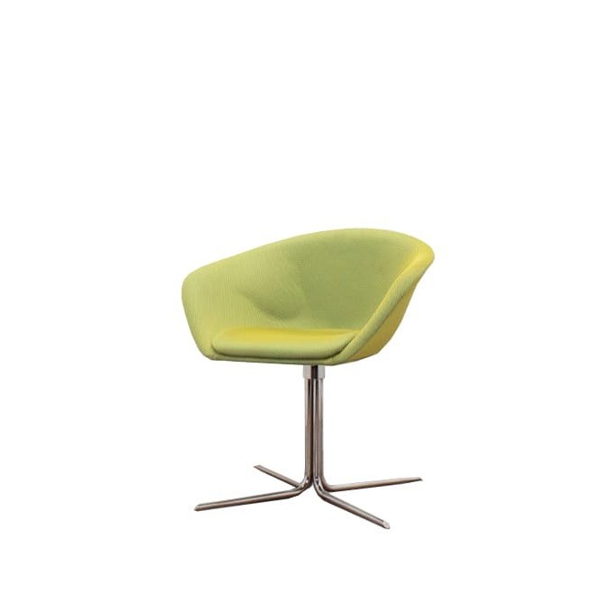 Sillón de espera giratorio en verde lima