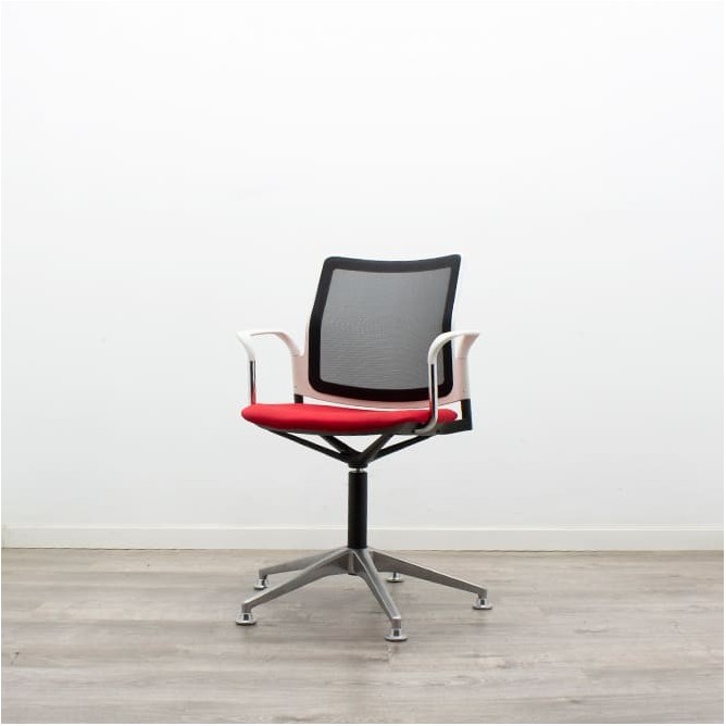Silla giratoria ergonómica y respaldo malla negra