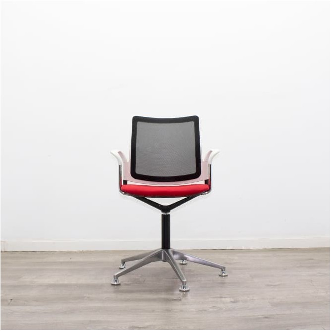 Silla giratoria ergonómica y respaldo malla negra