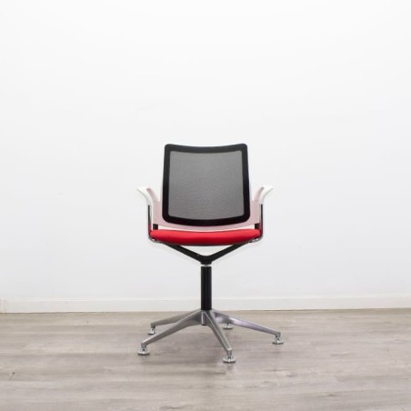 Silla giratoria ergonómica y respaldo malla negra