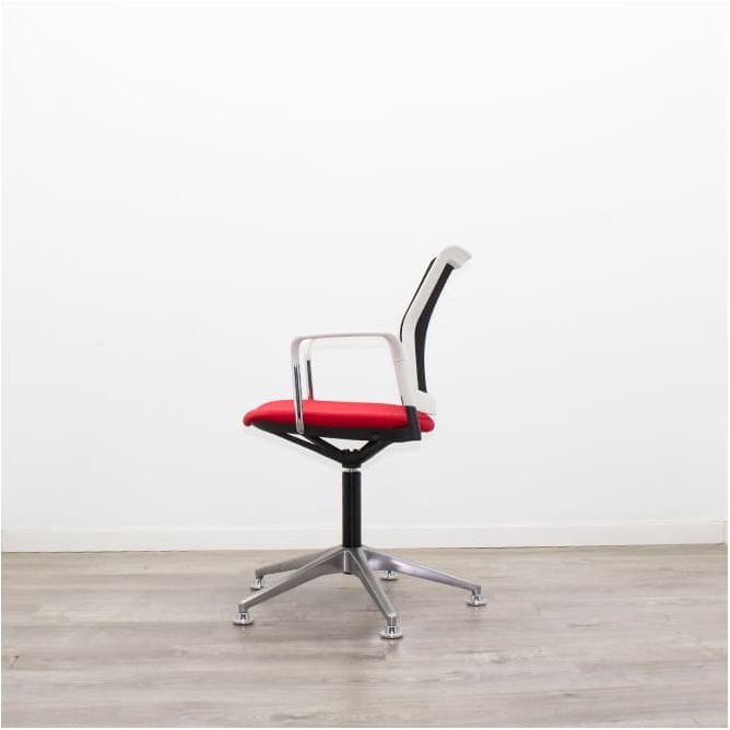 Silla giratoria ergonómica y respaldo malla negra