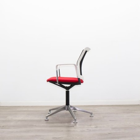 Silla giratoria ergonómica y respaldo malla negra