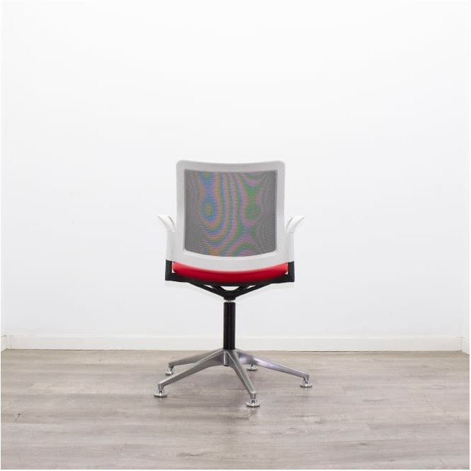 Silla giratoria ergonómica y respaldo malla negra