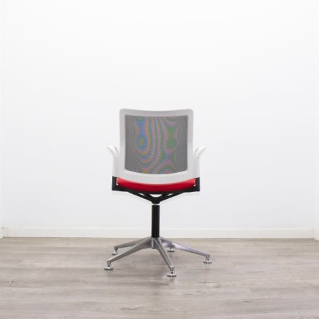 Silla giratoria ergonómica y respaldo malla negra