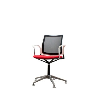 Silla giratoria ergonómica y respaldo malla negra