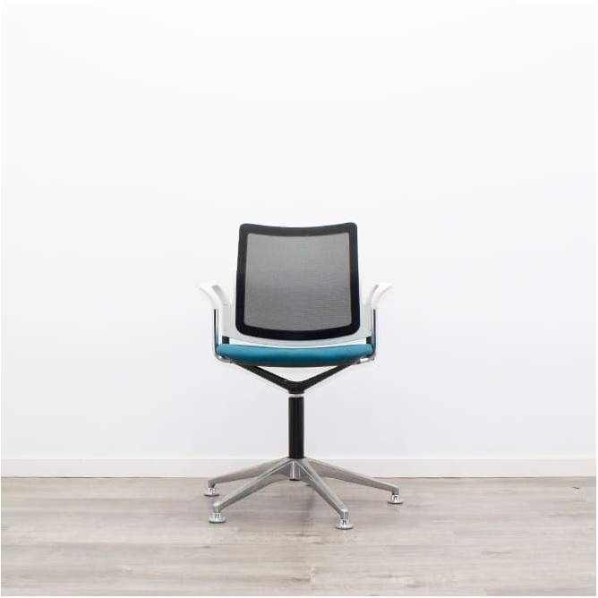 Silla giratoria ergonómica y respaldo malla negra
