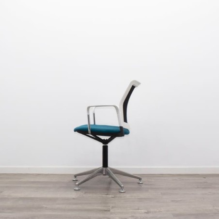 Silla giratoria ergonómica y respaldo malla negra