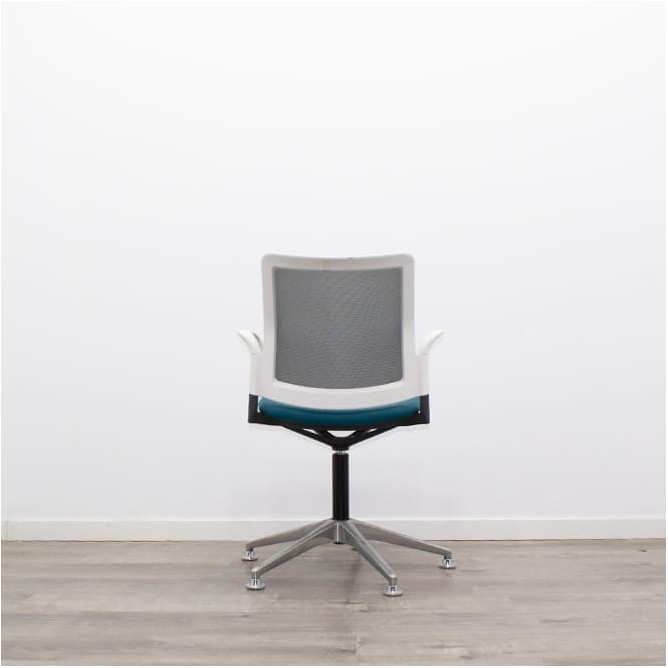 Silla giratoria ergonómica y respaldo malla negra