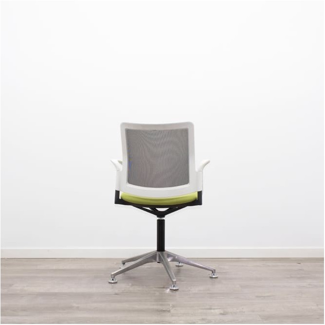 Silla giratoria ergonómica y respaldo malla negra
