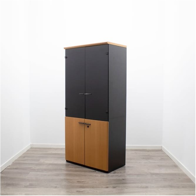 Armario alto con puertas de cristal altas 80cm