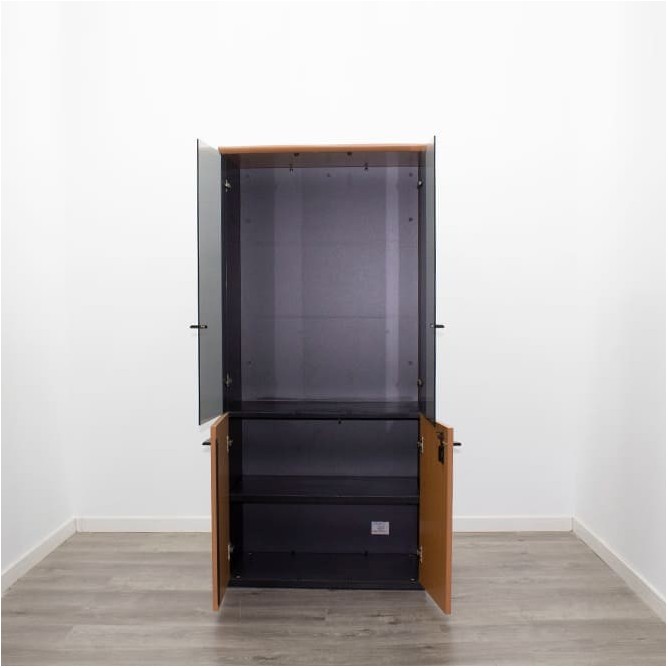 Armario alto con puertas de cristal altas 80cm