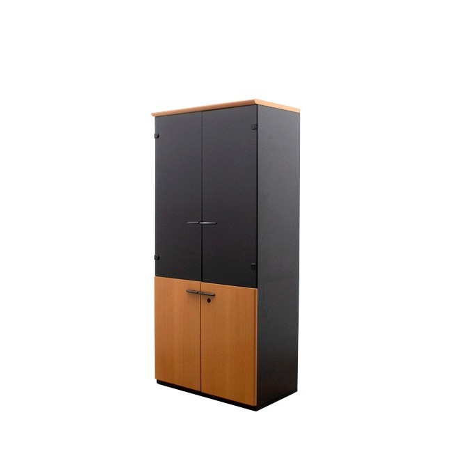 Armario alto con puertas de cristal altas 80cm