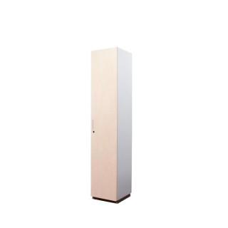 Armario alto estrecho todo puertas maple y gris de 45cm